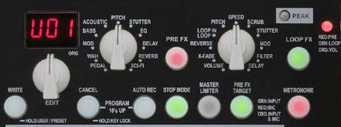 Vox Dynamic Looper controls